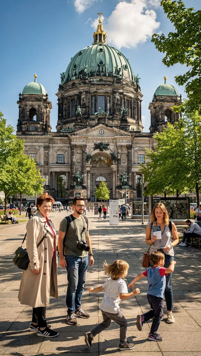 Historische Fassade eines Kunstmuseums in Deutschland mit Besuchern vor dem Eingang